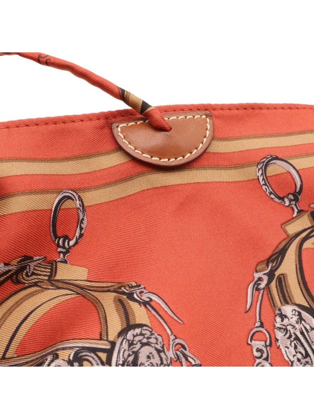 Hermes Silky City PM Bride de Gala Shoulder Bag Silk Terracotta Brown Pouch - Picture 7 of 9